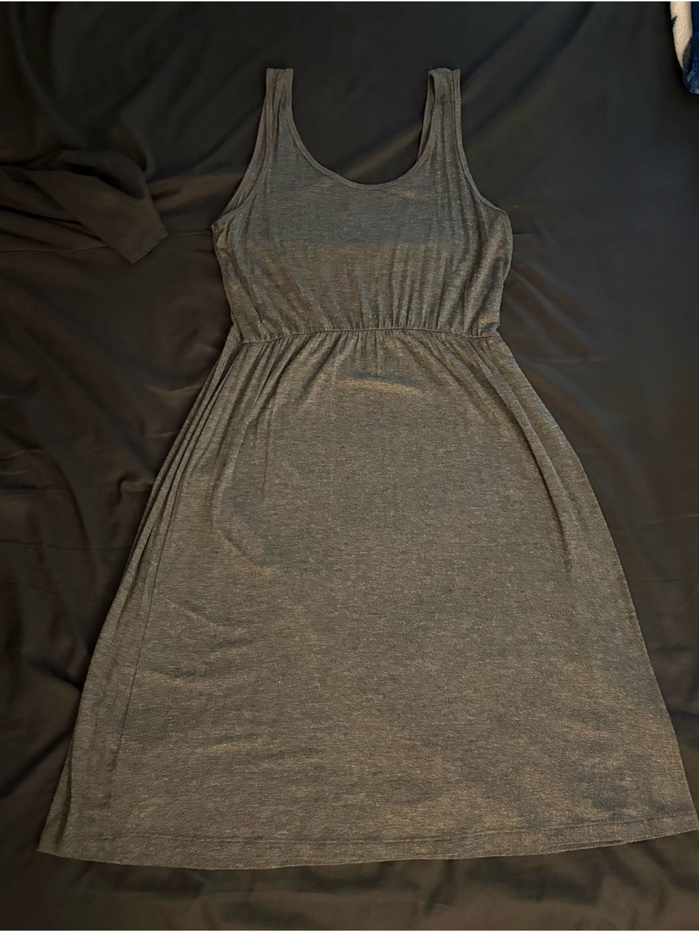 Women’s Zenana Outfitters Charcoal gray tank dress in size large NWOT